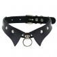 European and American new personality punk Gothic leather collar collar necklace simple fashion ring clavicle necklace