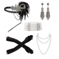 Fashion clothing accessories set, Christmas clothing gloves, tobacco rod necklace, headband and top five-piece set