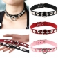 European and American hot style punk personality cool rivet love nail PU collar neck ring circle neckband necklace