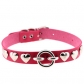European and American hot style punk personality cool rivet love nail PU collar neck ring circle neckband necklace