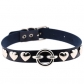 European and American hot style punk personality cool rivet love nail PU collar neck ring circle neckband necklace