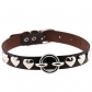 European and American hot style punk personality cool rivet love nail PU collar neck ring circle neckband necklace