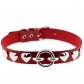 European and American hot style punk personality cool rivet love nail PU collar neck ring circle neckband necklace