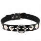 European and American hot style punk personality cool rivet love nail PU collar neck ring circle neckband necklace