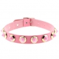 Personalized fashion sexy PU leather collar bar street shoot soft girl candy color rivet necklace neck strap lock