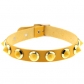 Personalized fashion sexy PU leather collar bar street shoot soft girl candy color rivet necklace neck strap lock