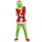 Halloween cosplay clothes Santa Geek Green Hair Monster Grinch Party European and American Performance(With mask for adults)