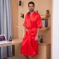 2021 New Wedding Groom Nightgown Best Man Bathrobe European and American Plus Size Simulation Silk Short Sleeve Kimono Morning Gown