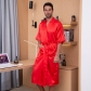 2021 New Wedding Groom Nightgown Best Man Bathrobe European and American Plus Size Simulation Silk Short Sleeve Kimono Morning Gown