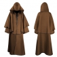 Medieval 5 colors cloak Halloween hooded robe monk robe cloak long sleeve wizard wizard death cloak