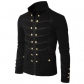 Medieval Embroidered Double Breasted Buttons Solid Color Men's Jacket Cardigan Costume