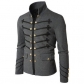 Medieval Embroidered Double Breasted Buttons Solid Color Men's Jacket Cardigan Costume