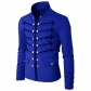 Medieval Embroidered Double Breasted Buttons Solid Color Men's Jacket Cardigan Costume