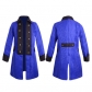 Retro Jacket Coat Coat Medieval Gothic Men's Coat Halloween Cosplay Stage Suit