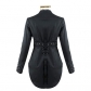 Medieval new punk carnival female gothic jacket black embroidery holy court cosplay costume