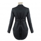 Medieval new punk carnival female gothic jacket black embroidery holy court cosplay costume