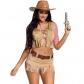 American West Pioneer Trail Blazers Cowboy Halloween Cosplay Split Tie Rope Tassel Wrapped Chest Miniskirt