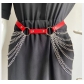 New European and American concave shape waist chain fire hot sexy casual belt chain belt belt