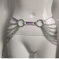 New European and American concave shape waist chain fire hot sexy casual belt chain belt belt