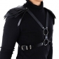 Double-shoulder leather armor shoulder clothes adjustable body corset straps shoulder armor buckle tights