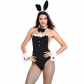 Black bunny girl stage costume sexy tight-fitting one-piece rabbit cosplay costume nightclub DS costume cospaly