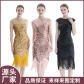 1920s European and American women's new party sexy dresses Fashion plus size solid color sequined fringed dress