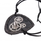 Halloween dress up props party cos pirate punk retro gear rivet clock leather one eye patch