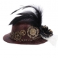 Music festival carnival festival goth punk style gear feather mini hat