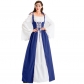 Europe and America Medieval Renaissance Robe Vintage Dress Banded Waist Palace Long Dress