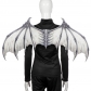 Halloween carnival party props creative foldable black and white non-woven fabric devil bone wings