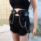 European and American cross-border joker retro rhinestone mosaic trend fashion waist chain jewelry Harajuk punk belt belt