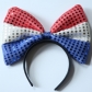 European and American jewelry oversized sequined bow headband fabric Halloween Christmas flag headdress hairpin