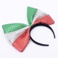 European and American jewelry oversized sequined bow headband fabric Halloween Christmas flag headdress hairpin