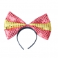 European and American jewelry oversized sequined bow headband fabric Halloween Christmas flag headdress hairpin