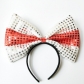 European and American jewelry oversized sequined bow headband fabric Halloween Christmas flag headdress hairpin