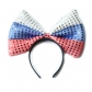 European and American jewelry oversized sequined bow headband fabric Halloween Christmas flag headdress hairpin
