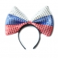 European and American jewelry oversized sequined bow headband fabric Halloween Christmas flag headdress hairpin