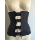 Hot sale style zipper rubber corset 4 rows button reinforced latex corset corset shapewear