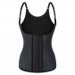 Glossy 25 steel-bone plastic top with small shoulder straps, rubber corset, waist shaping, breast support, rubber body shaping vest