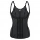 Glossy 25 steel-bone plastic top with small shoulder straps, rubber corset, waist shaping, breast support, rubber body shaping vest