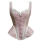 Shoulder Strap Corset Lace Edge Bone Shaped Blouse European and American Court Corset Stage Show Sexy Nightclub