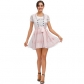 German national traditional beer festival costume temperament pink lace embroidered dress Gina same skirt