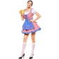 Blue-green German traditional Oktoberfest event costumes, high-quality Munich beer costumes, stage performance costumes, costumes