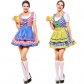 Blue-green German traditional Oktoberfest event costumes, high-quality Munich beer costumes, stage performance costumes, costumes