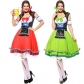 New European and American game uniforms, Oktoberfest long beer uniforms, restaurant waiters, green and red maid uniforms