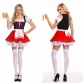 Red maid costume German beer festival beer girl uniform beer costume