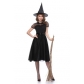 Halloween new black gauze witch costume witch vampire costume dark night ghost game costume stage costume