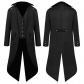 2022 new European and American men's medieval retro clothing men's mid-length punk retro tuxedo