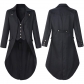 2022 new men's gothic tuxedo jacket retro long tuxedo show dress