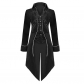 2022 European and American new Halloween tuxedo medieval retro clothing mid-length punk men's coat